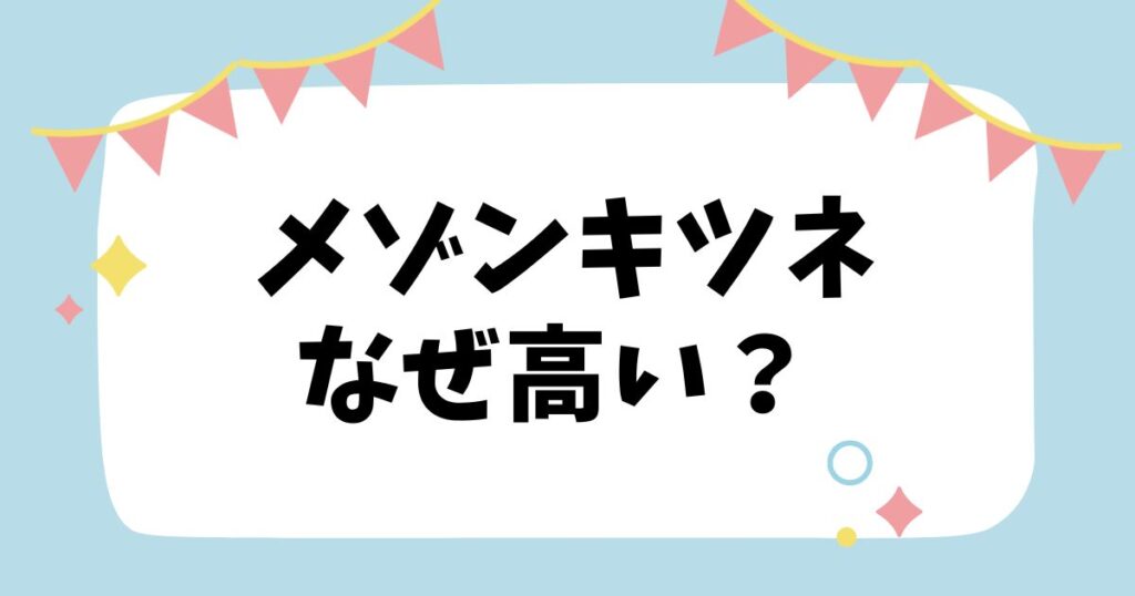 メゾンキツネなぜ高い？