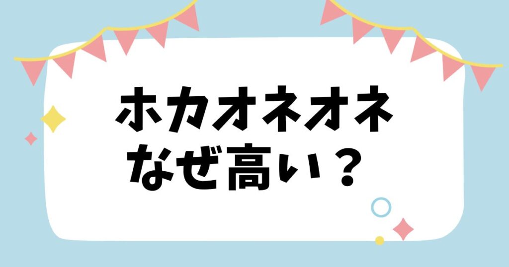 ホカオネオネなぜ高い？